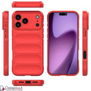 Magic Shield guminis dėklas su kameros apsauga - raudonas (Apple Iphone 17 Pro/Iphone 18 Pro) Magic Shield guminis dėklas su kameros apsauga - raudonas (Apple Iphone 17 Pro/Iphone 18 Pro)